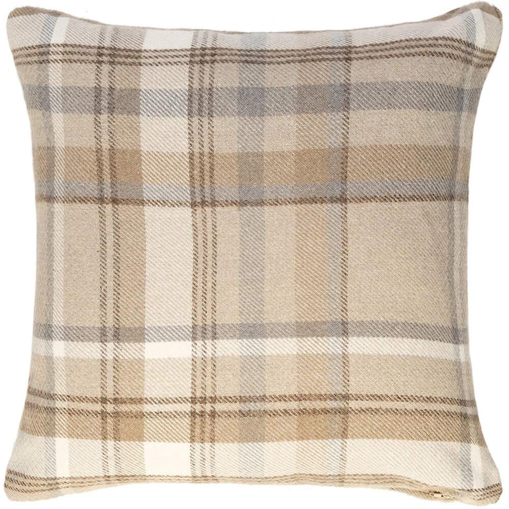4111 Natural Beige Heritage Tartan Decorative Throw Pillow Cover Case 20x20